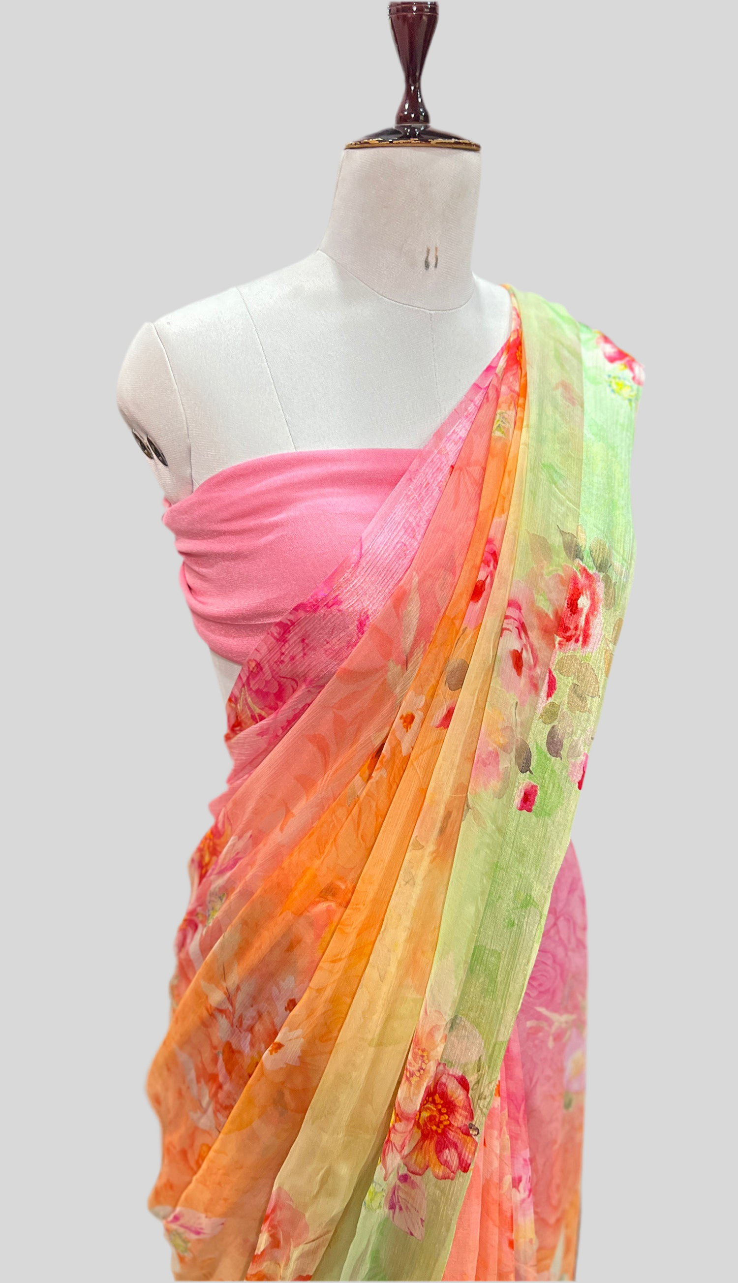 Floral Chiffon Saree