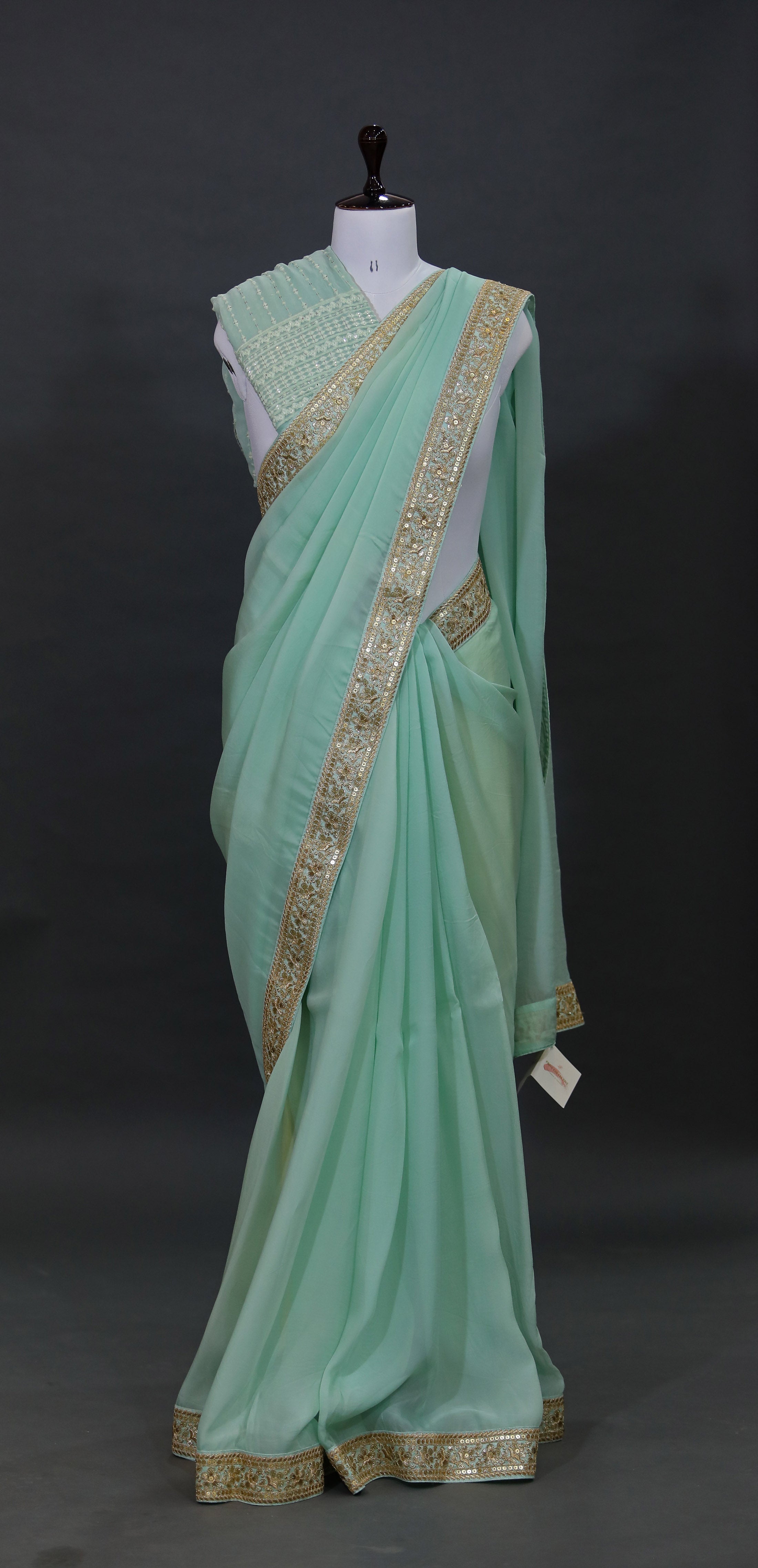 Sea blue saree