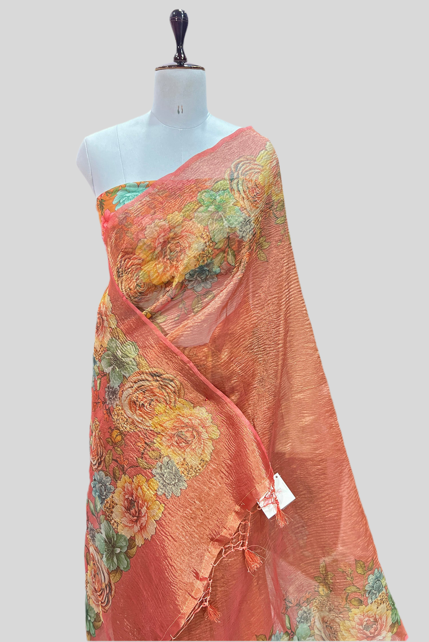 Peach Saree