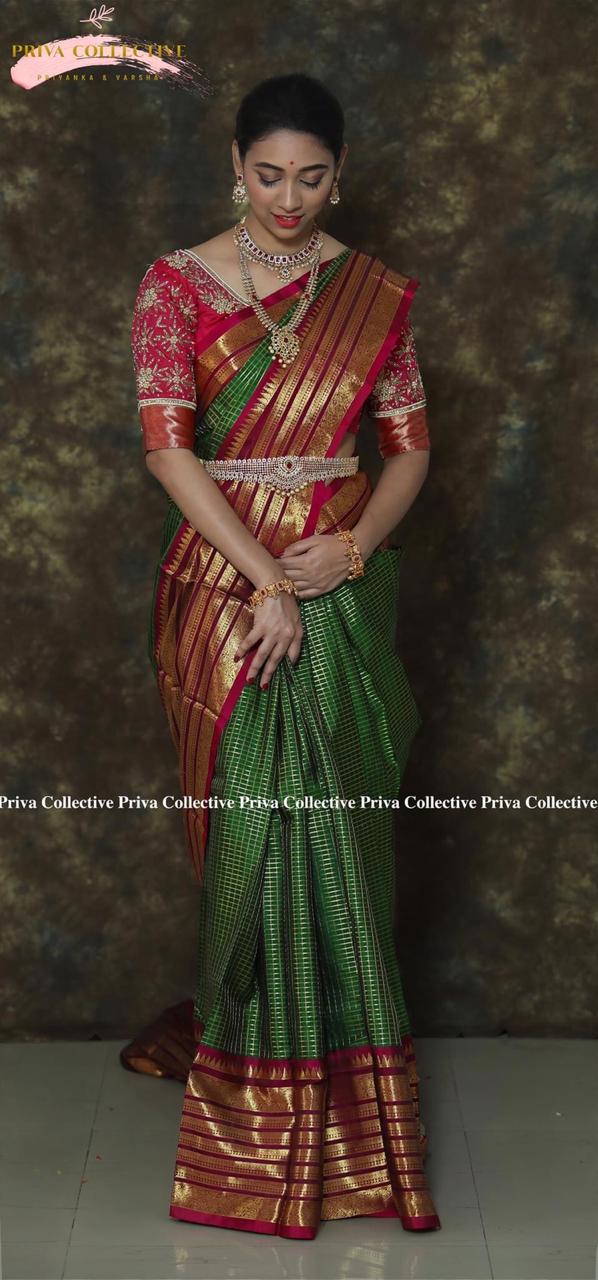 Green Kanchi Pattu Saree