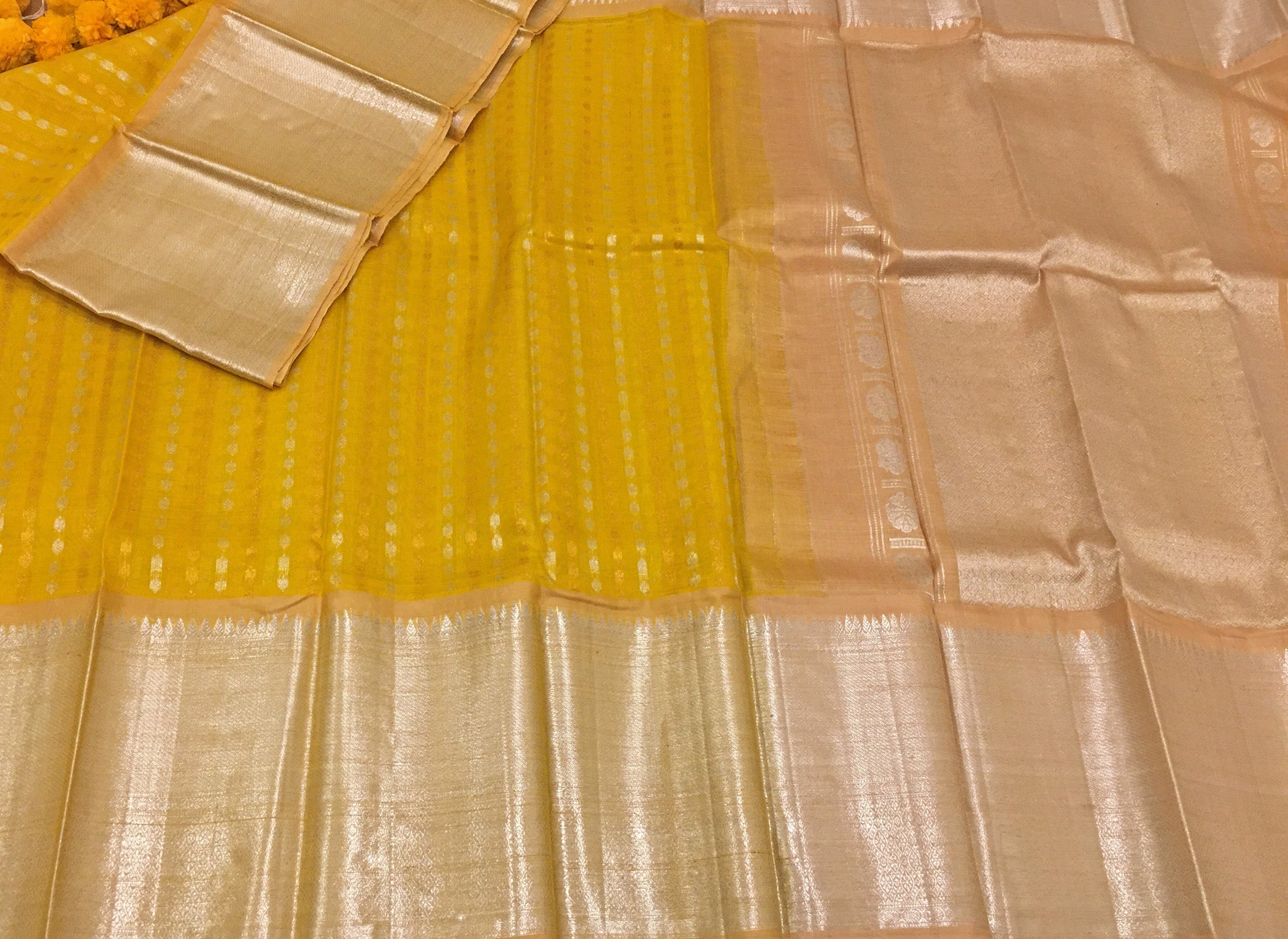 Yellow Kanchi Pattu Saree