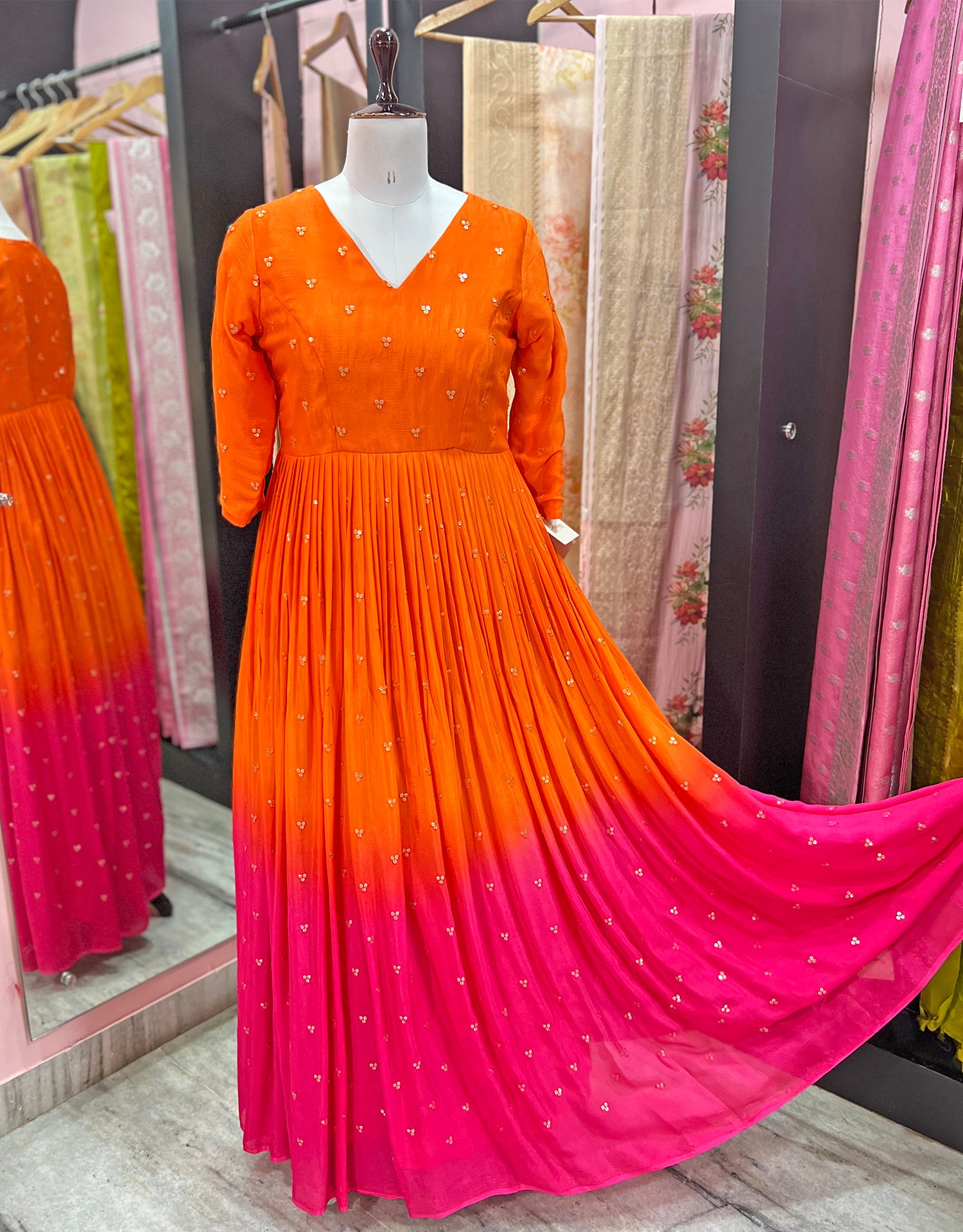 Shaded Orange & Pink