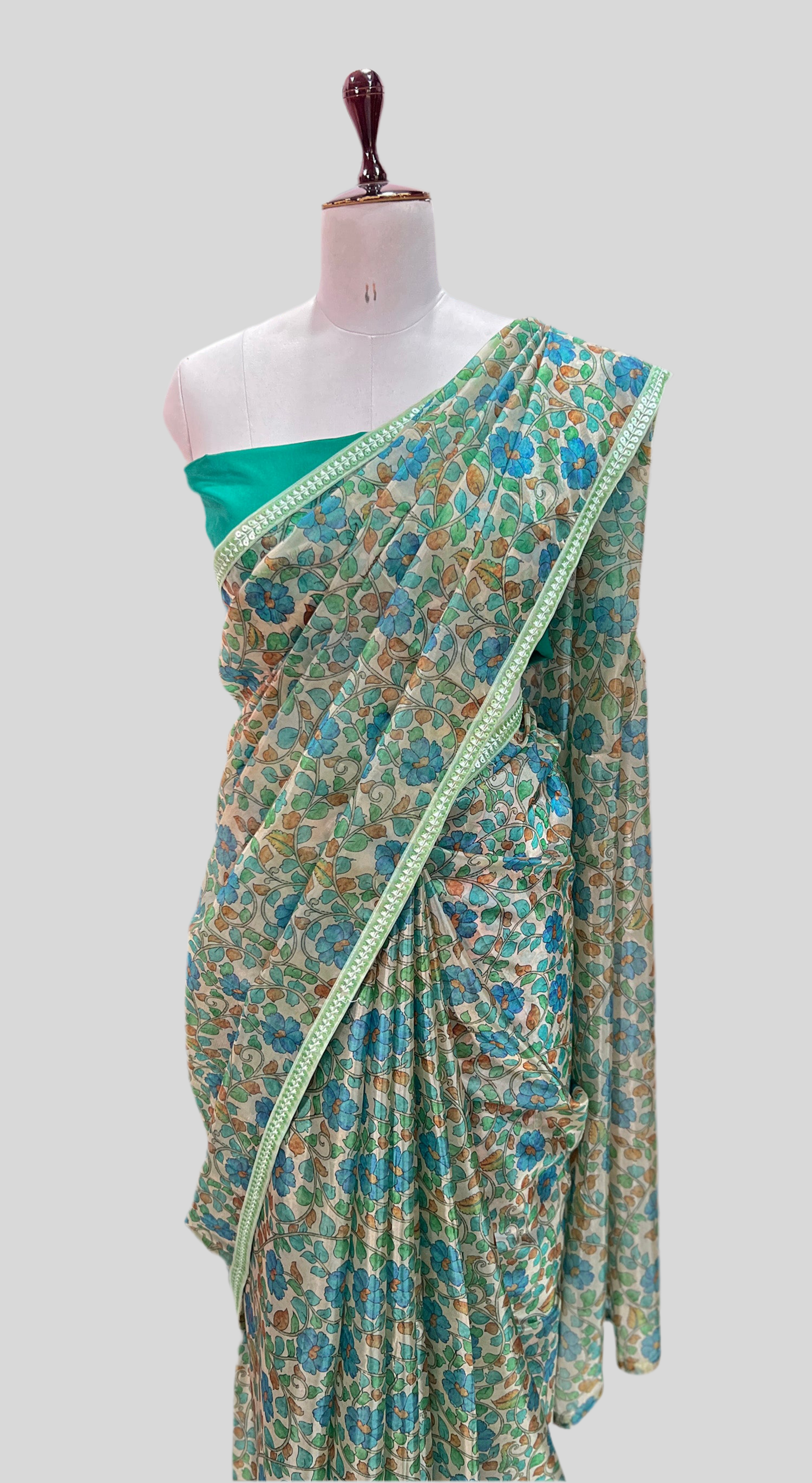 Floral Organza Saree