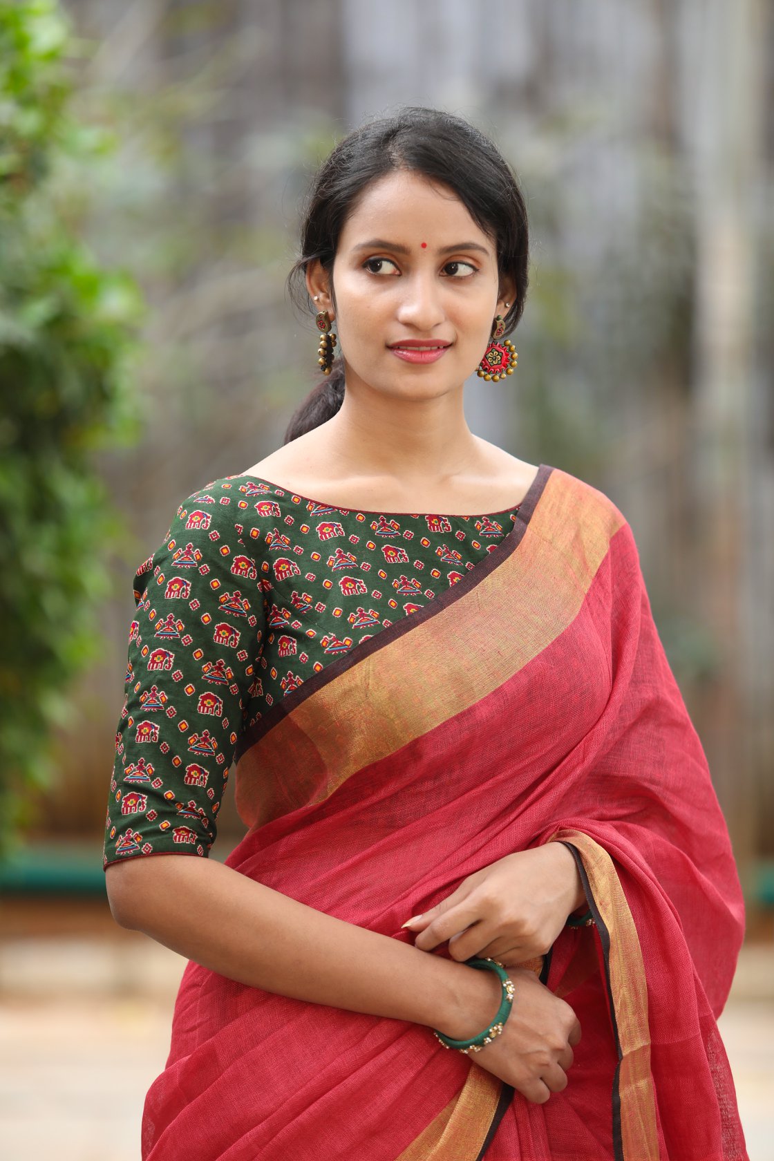 Linen Saree