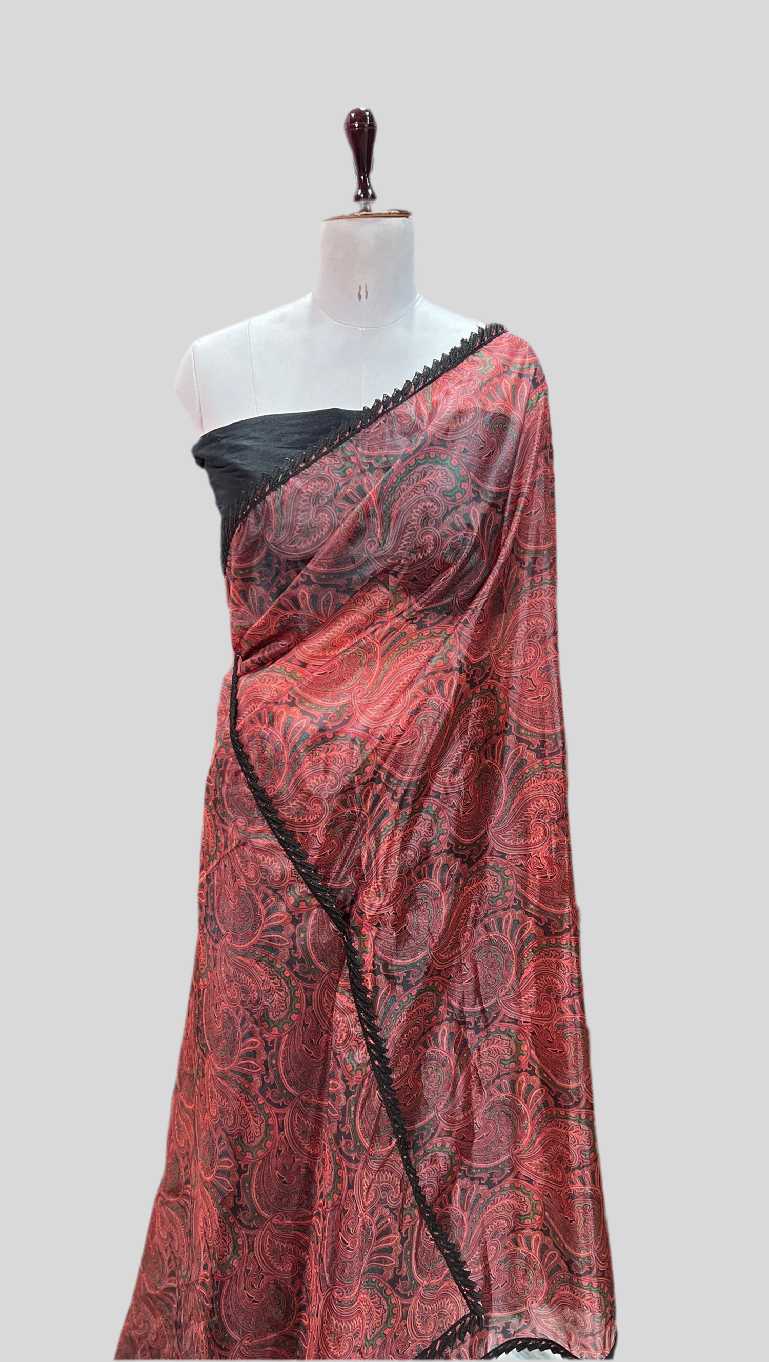 Maroon & Black saree
