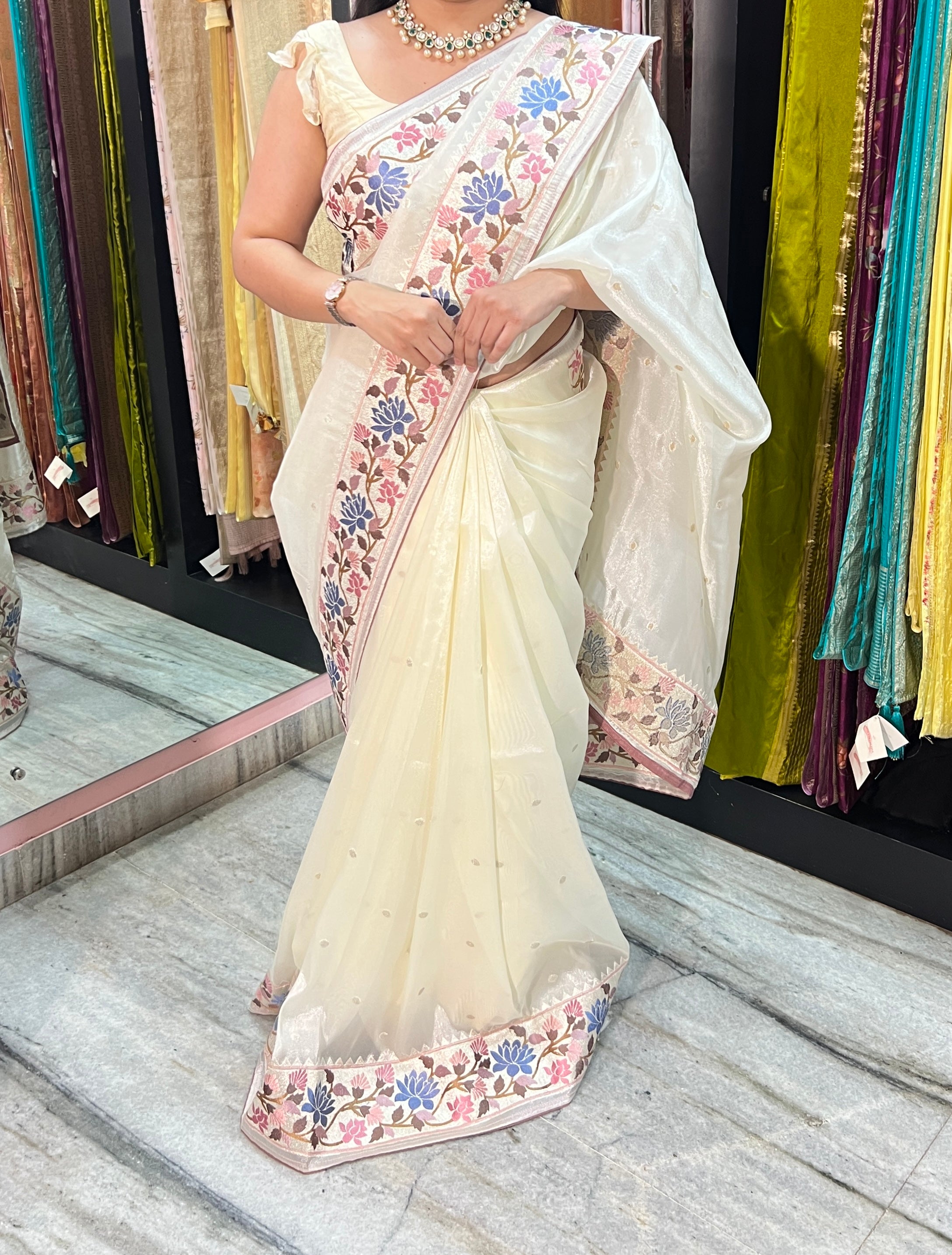 White Tissue organza