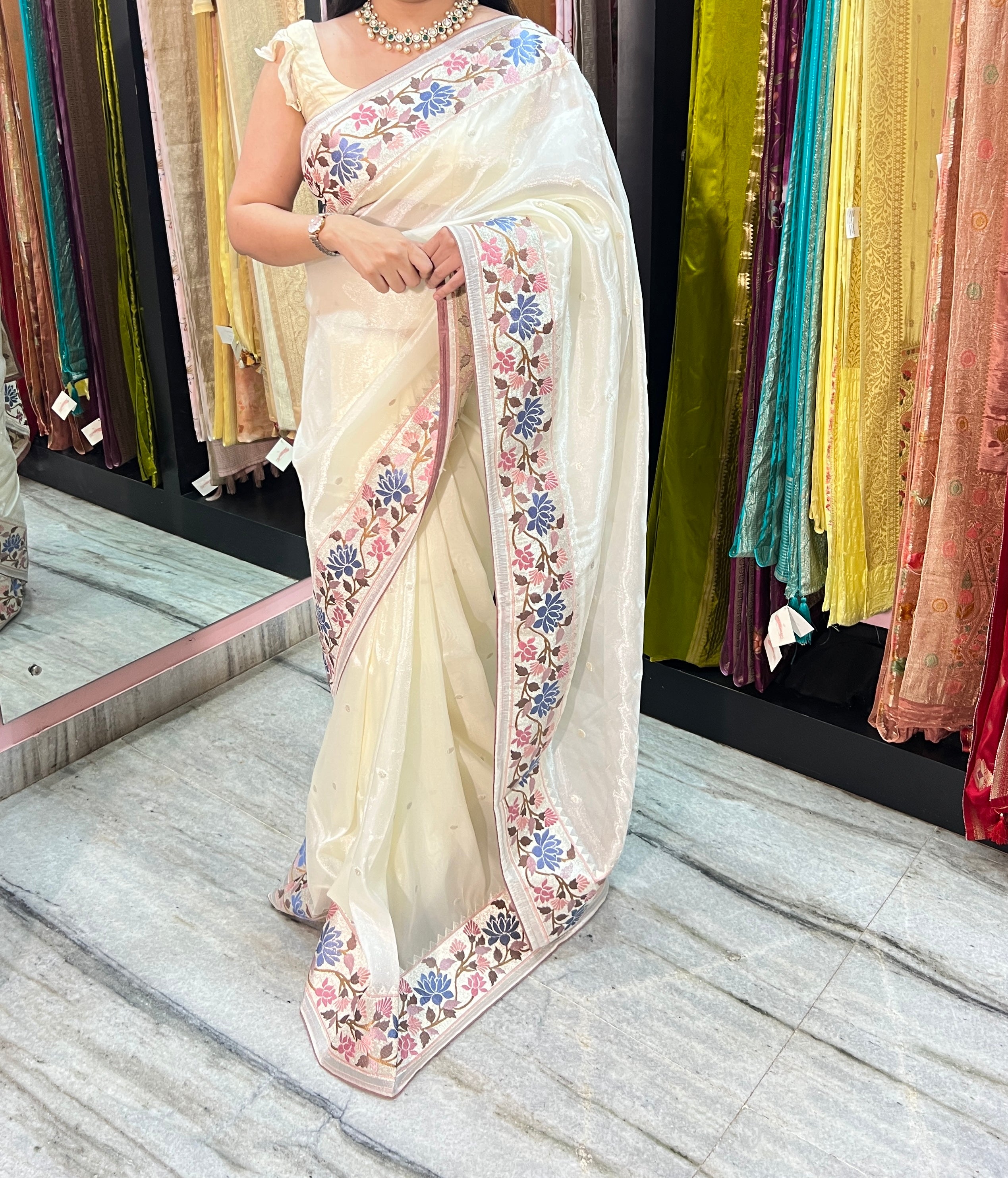 White Tissue organza