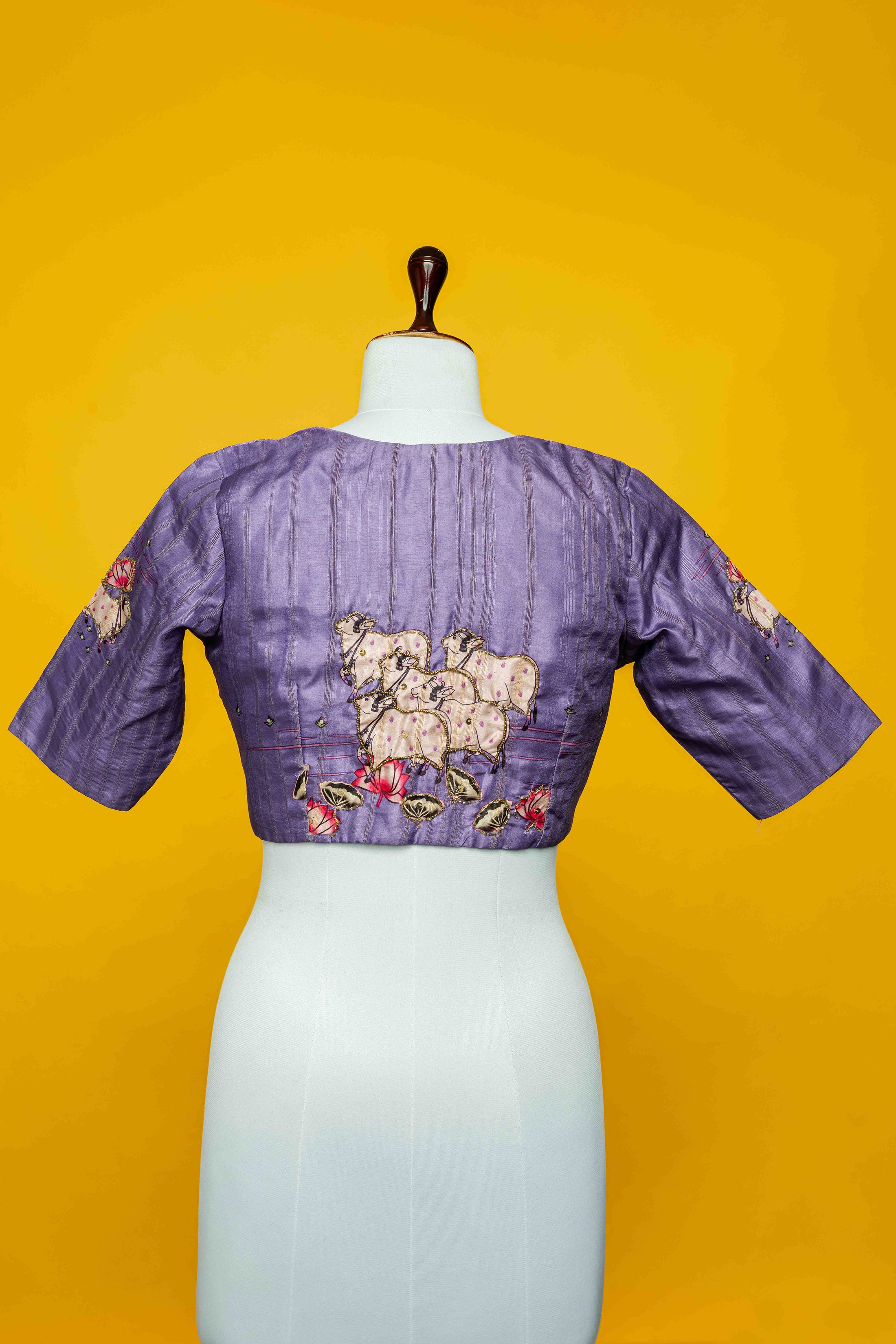 Lavender pichwai delight blouse