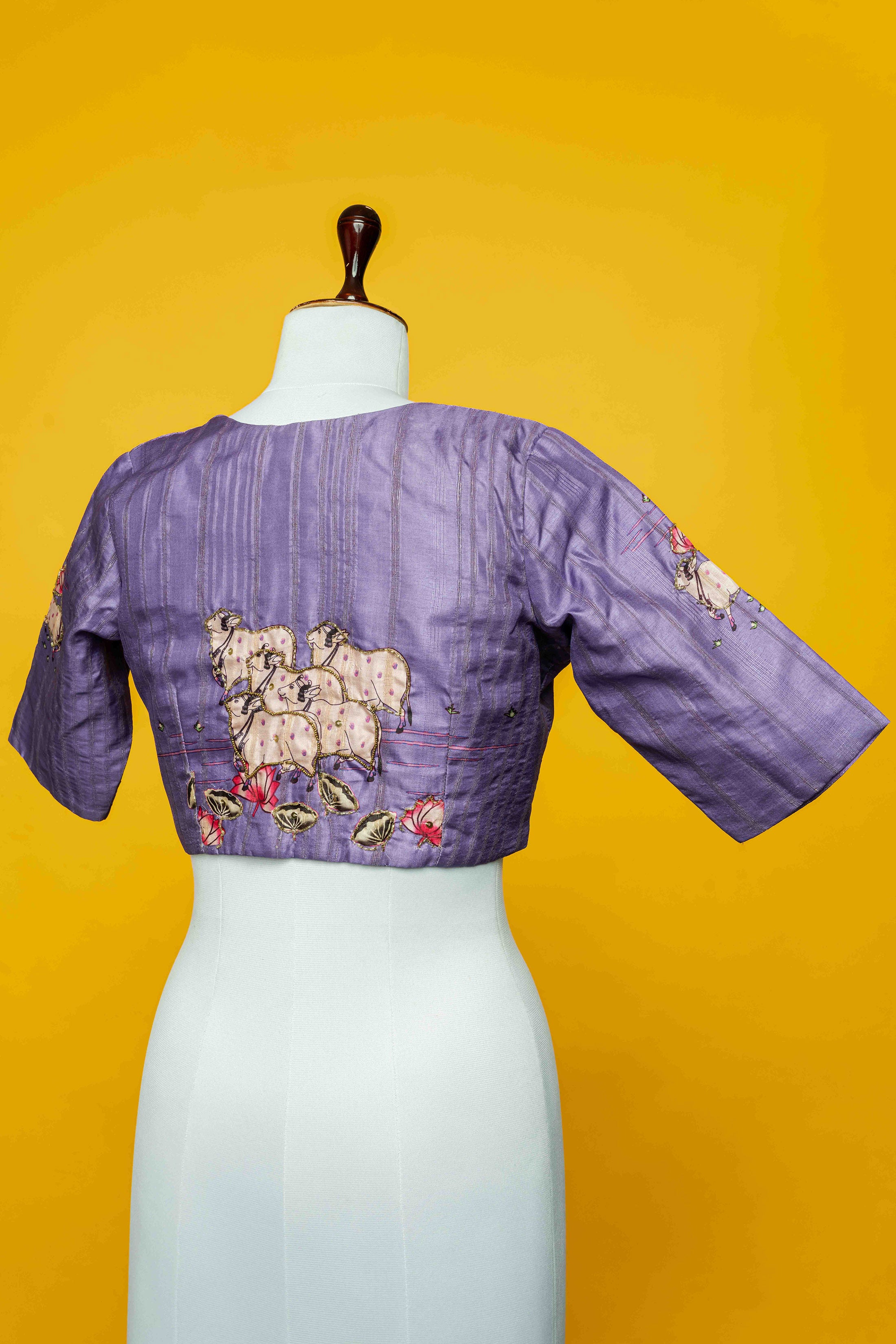 Lavender pichwai delight blouse