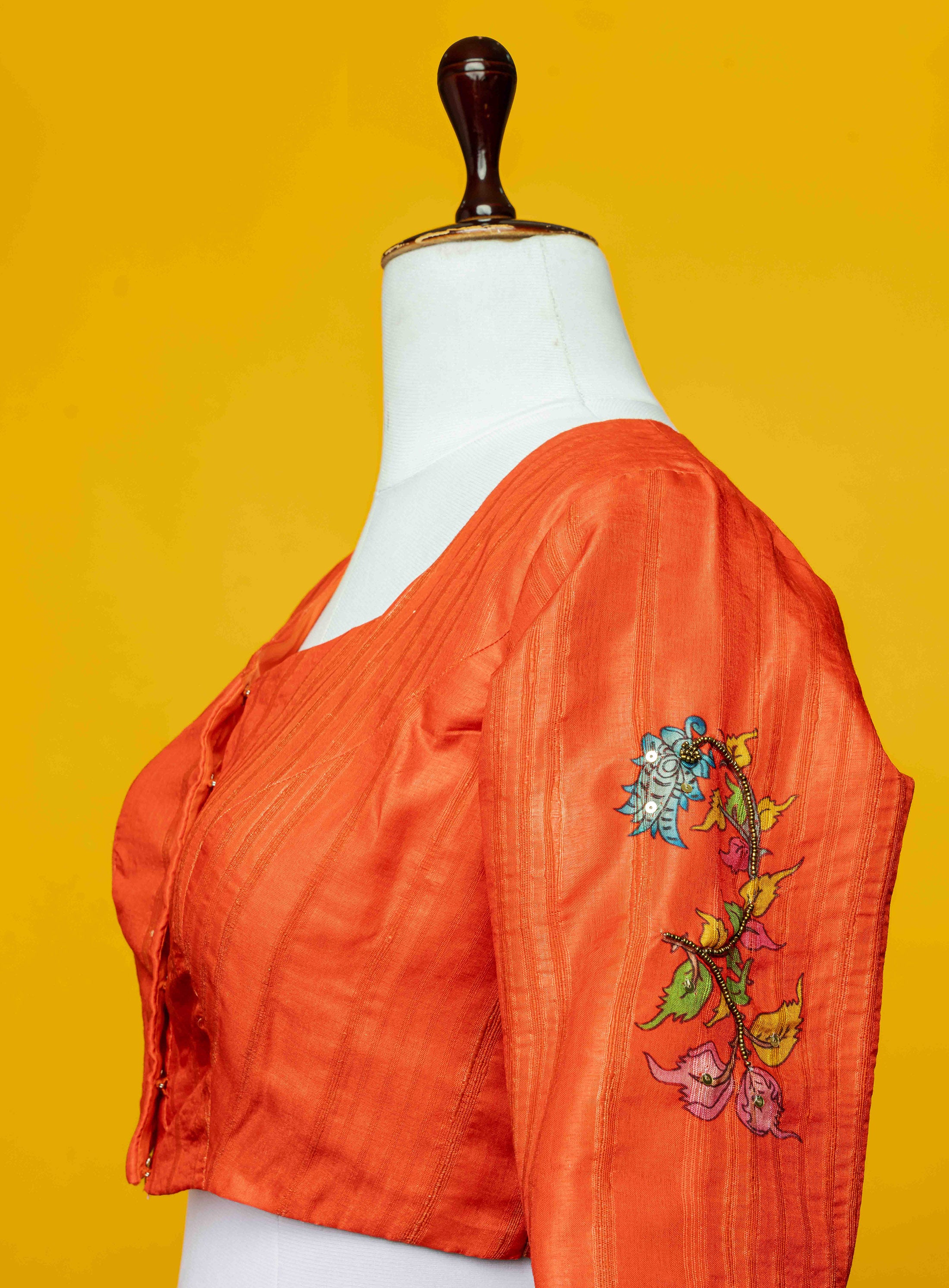 Orange Pichwai delight blouse