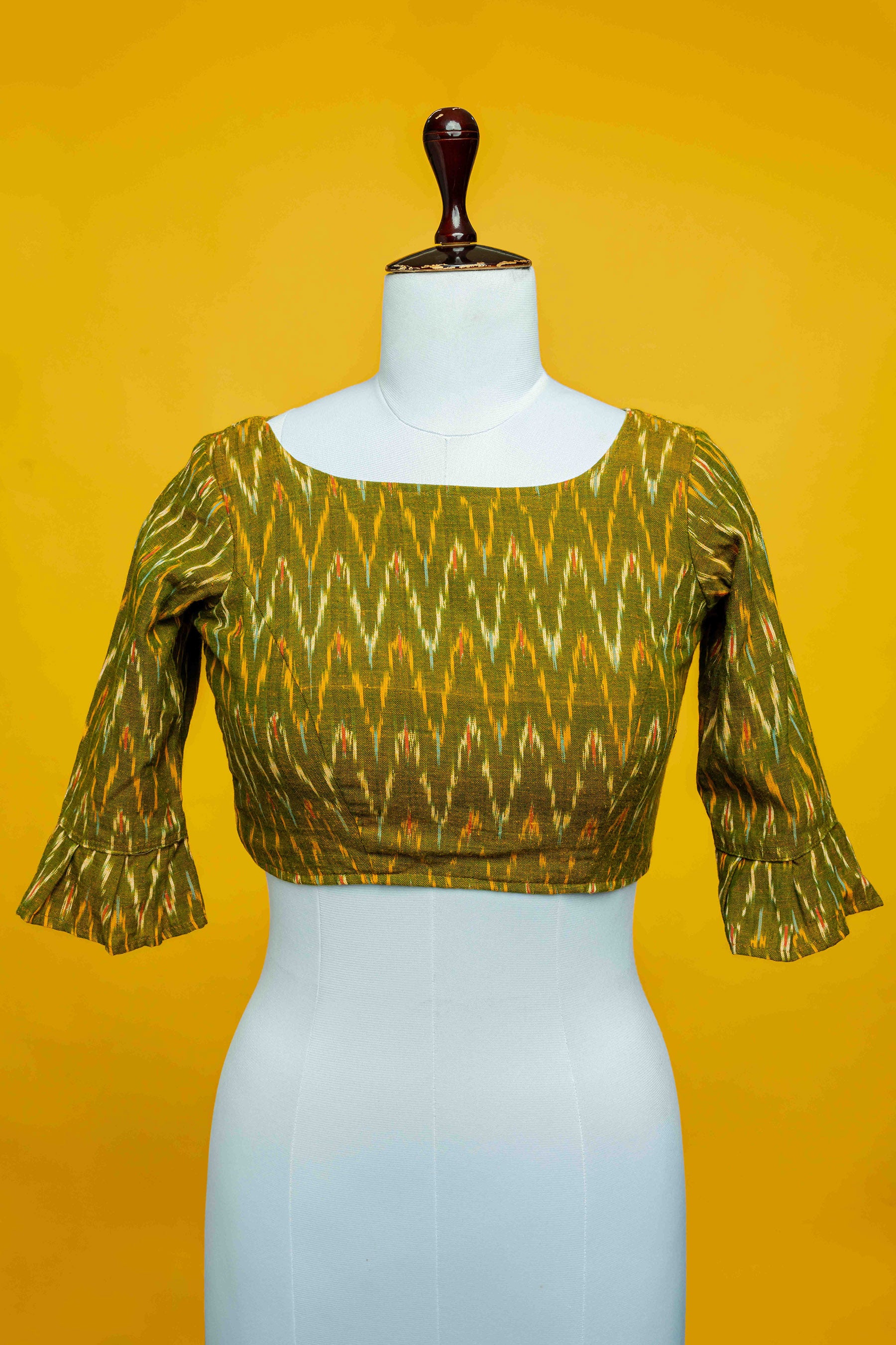 Green Cotton classic blouse