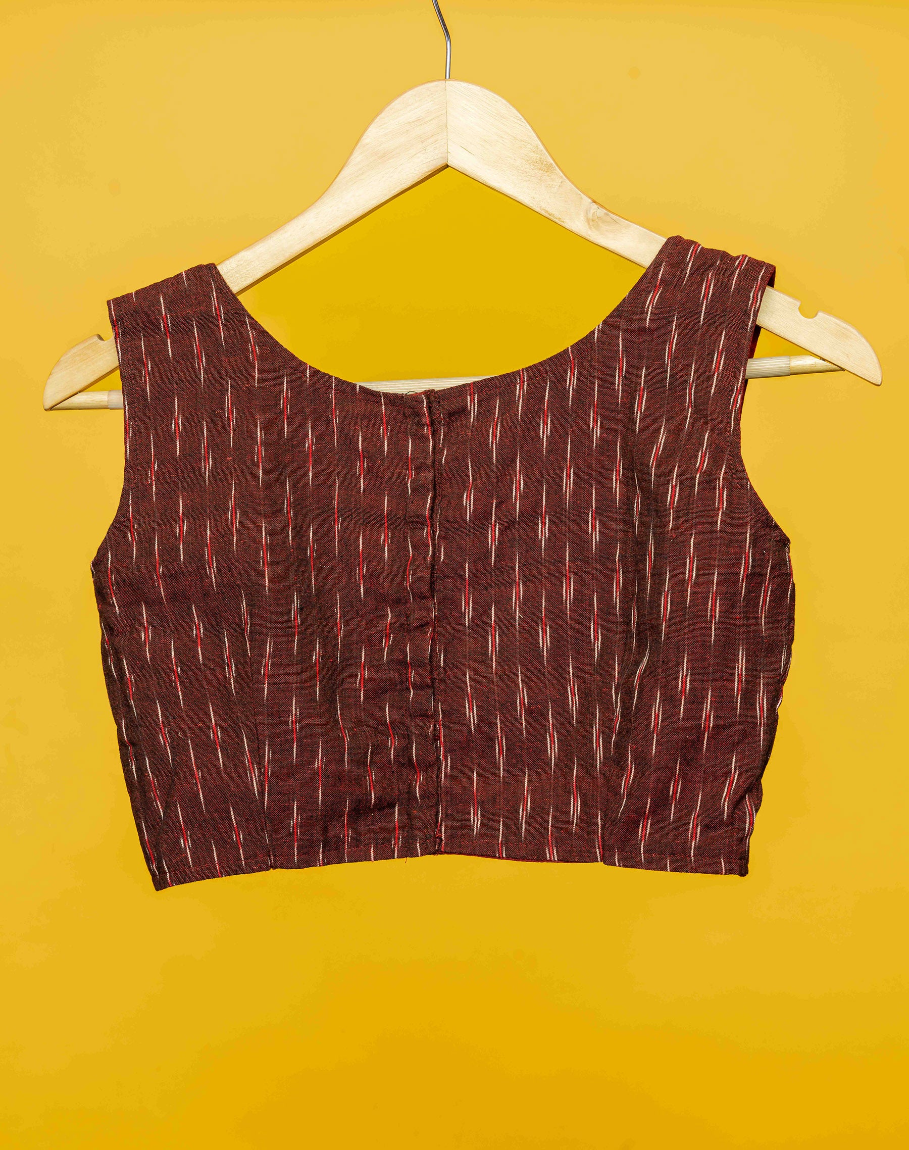 Brown cotton classic blouse