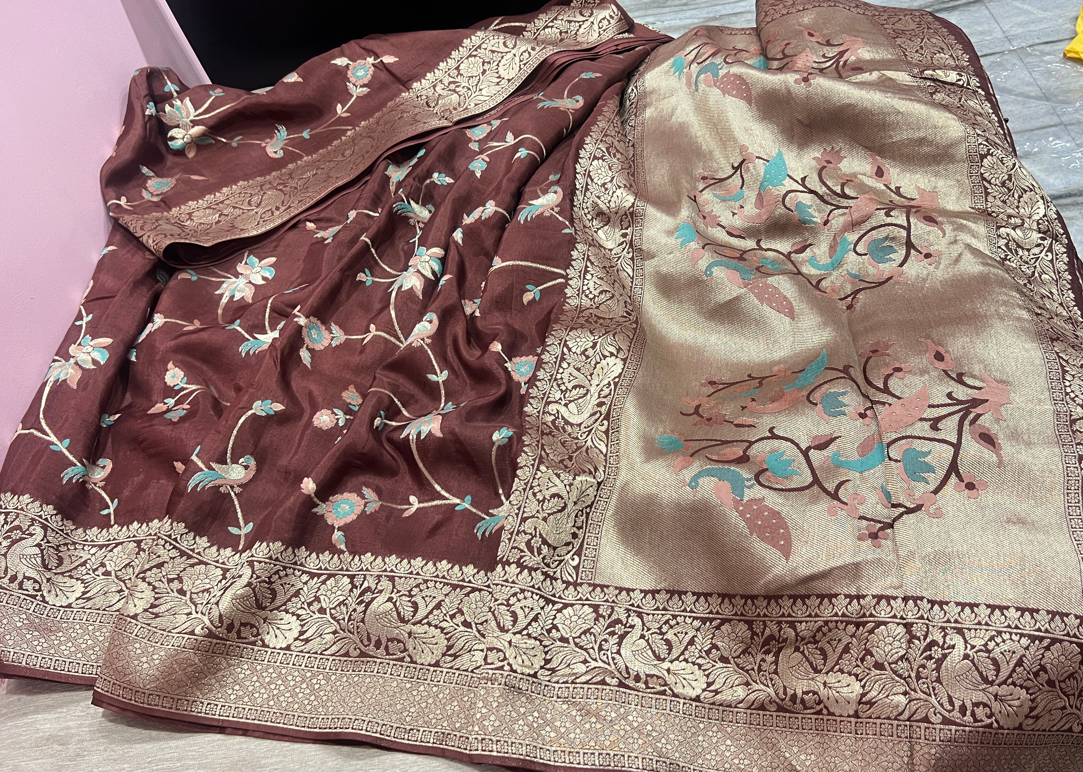 Brown saree